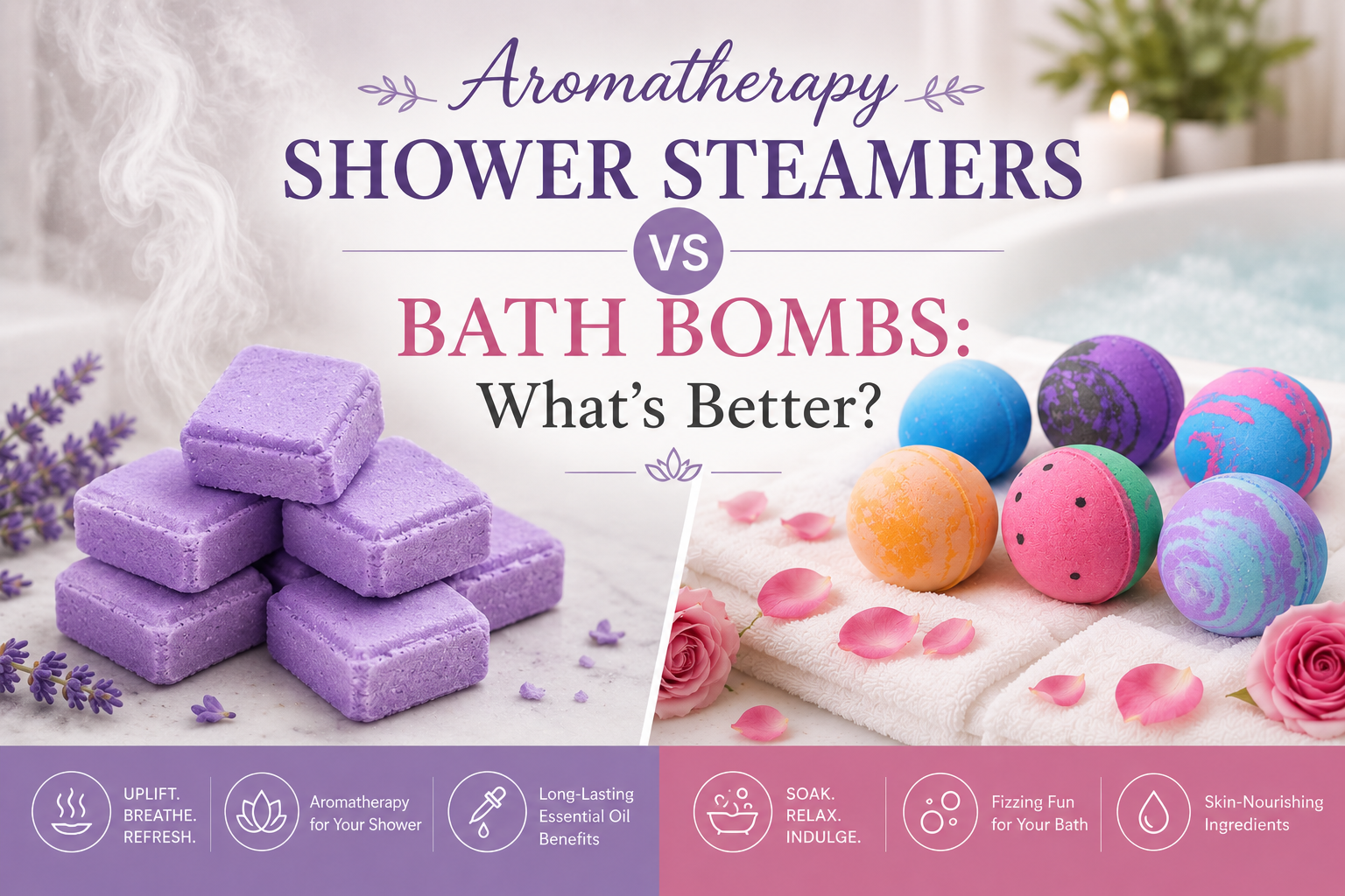 Aromatherapy Shower Steamers vs Bath Bombs: What’s Better?