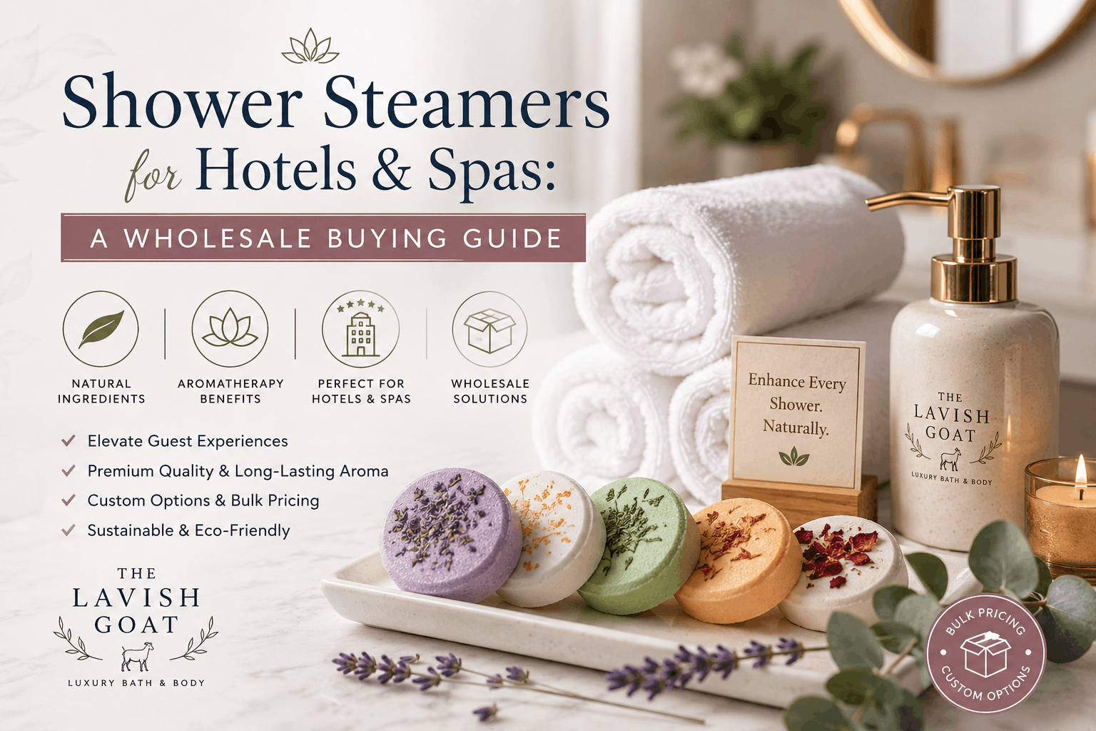 Shower Steamers for Hotels & Spas