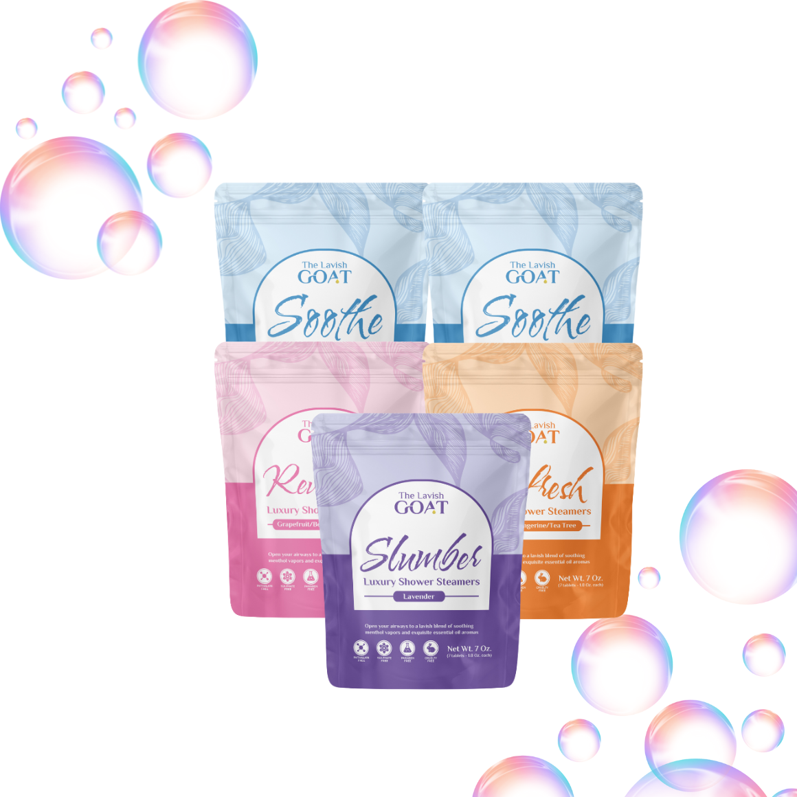 5 Pack Bundle Shower Steamers. Buy more and Save 50%!