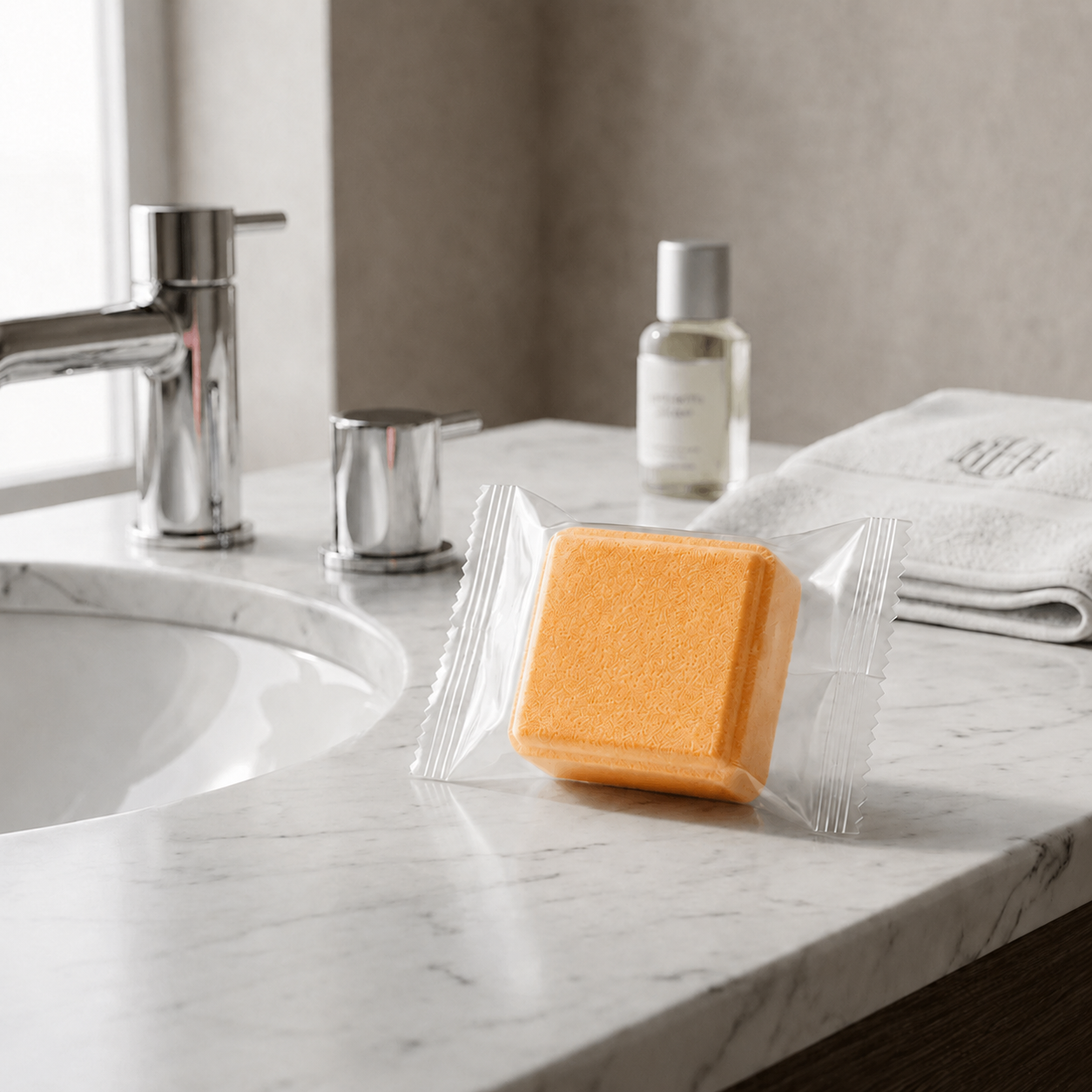 Clear Flow Wrap Packaging For Bulk Shower Steamers