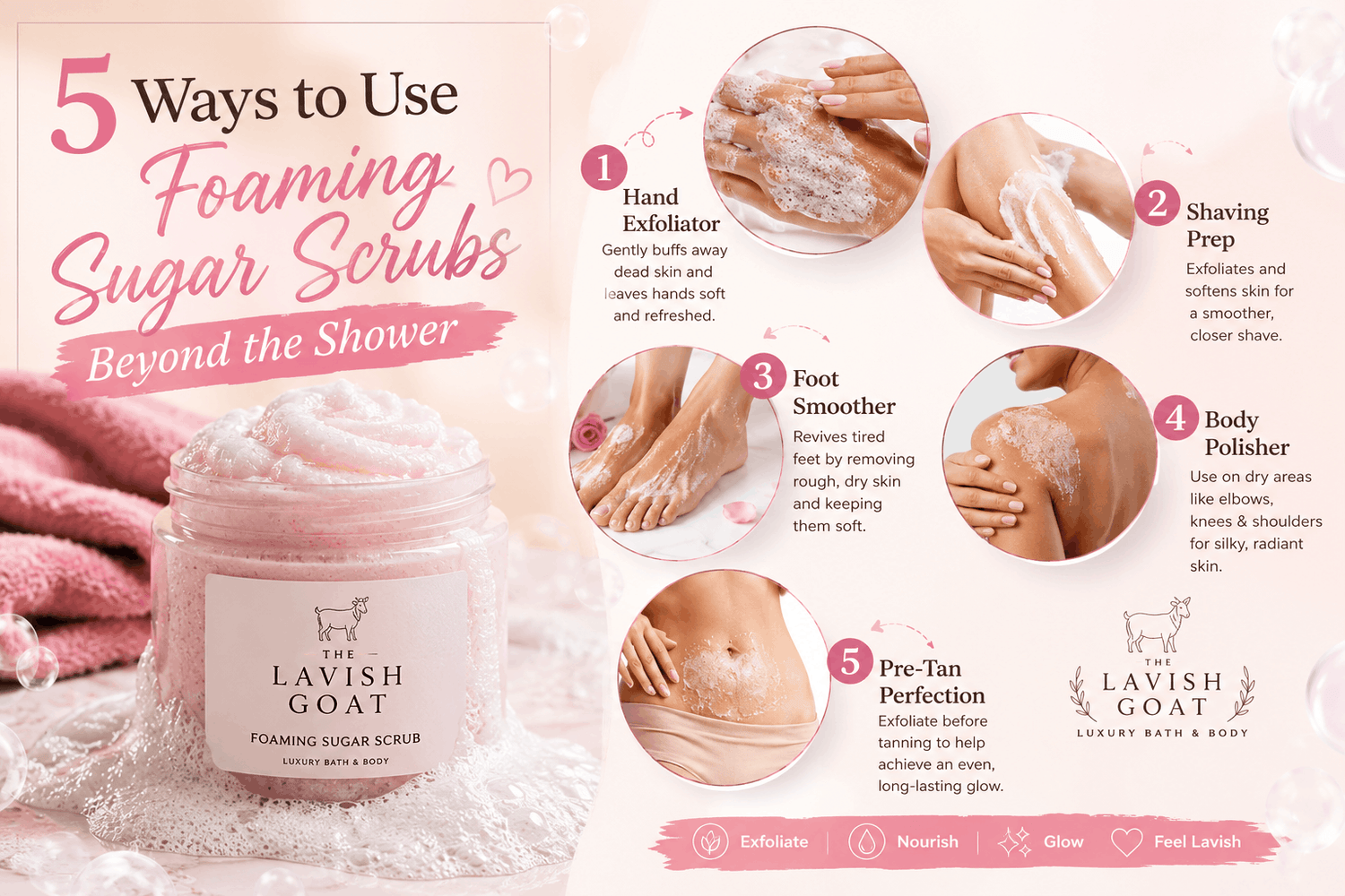 5 Ways to Use Foaming Sugar Scrubs Beyond the Shower
