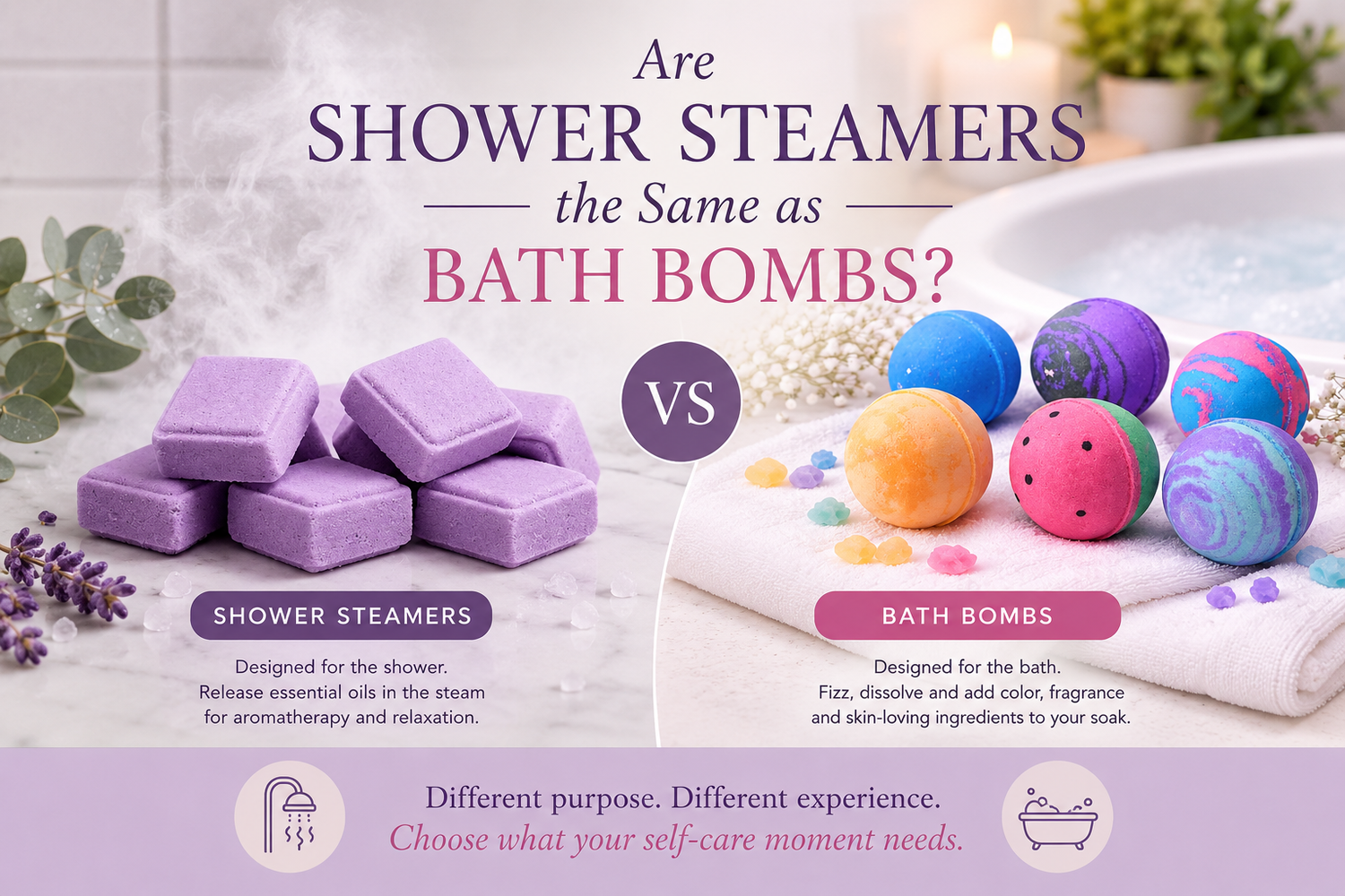 Are Shower Steamers the Same as Bath Bombs