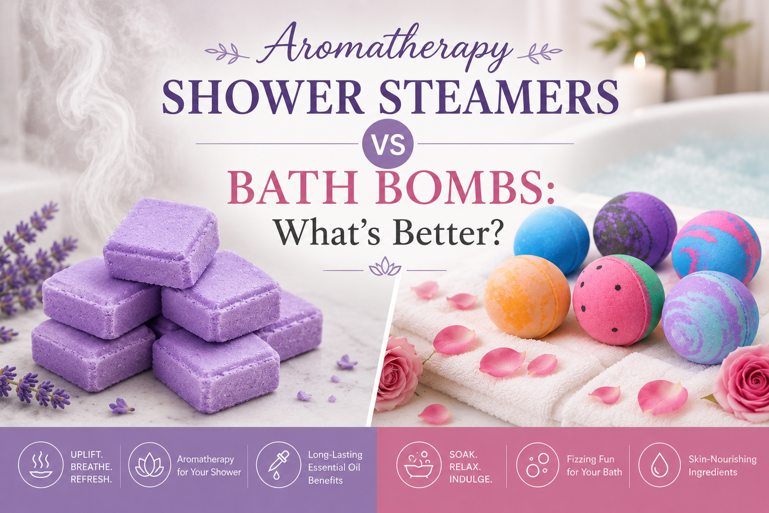 Aromatherapy Shower Steamers vs Bath Bombs: What’s Better?