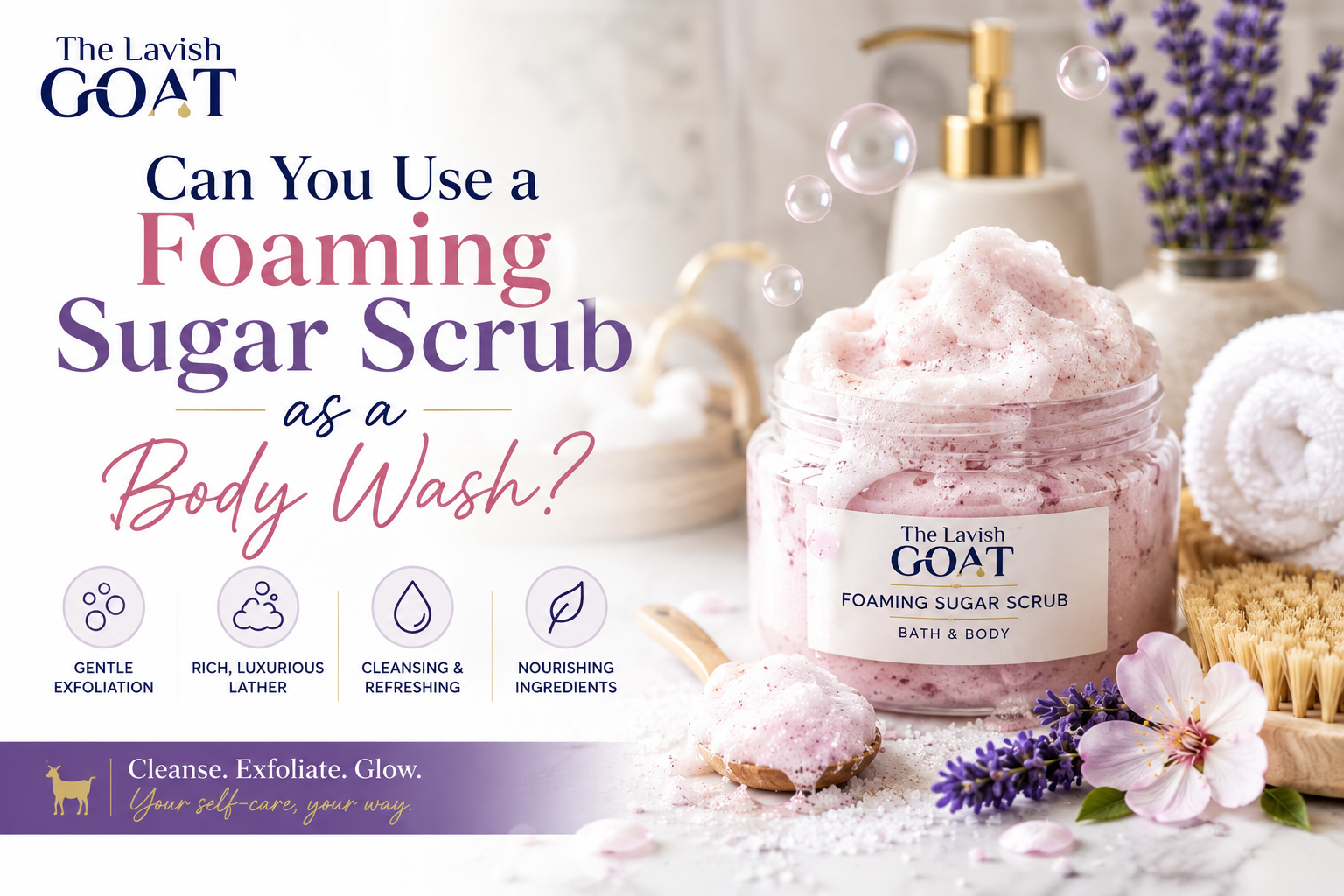 Can You Use a Foaming Sugar Scrub as a Body Wash