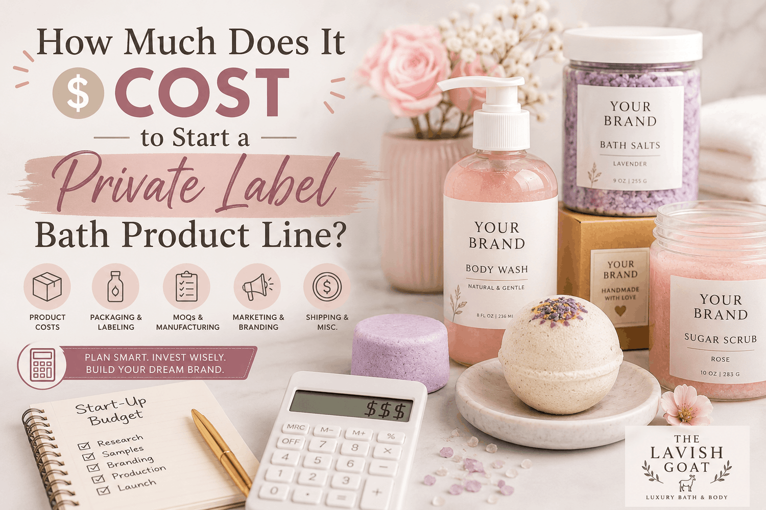 How Much Does It Cost to Start a Private Label Bath Product Line?