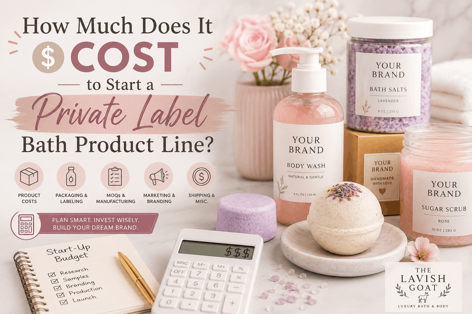 How Much Does It Cost to Start a Private Label Bath Product Line?
