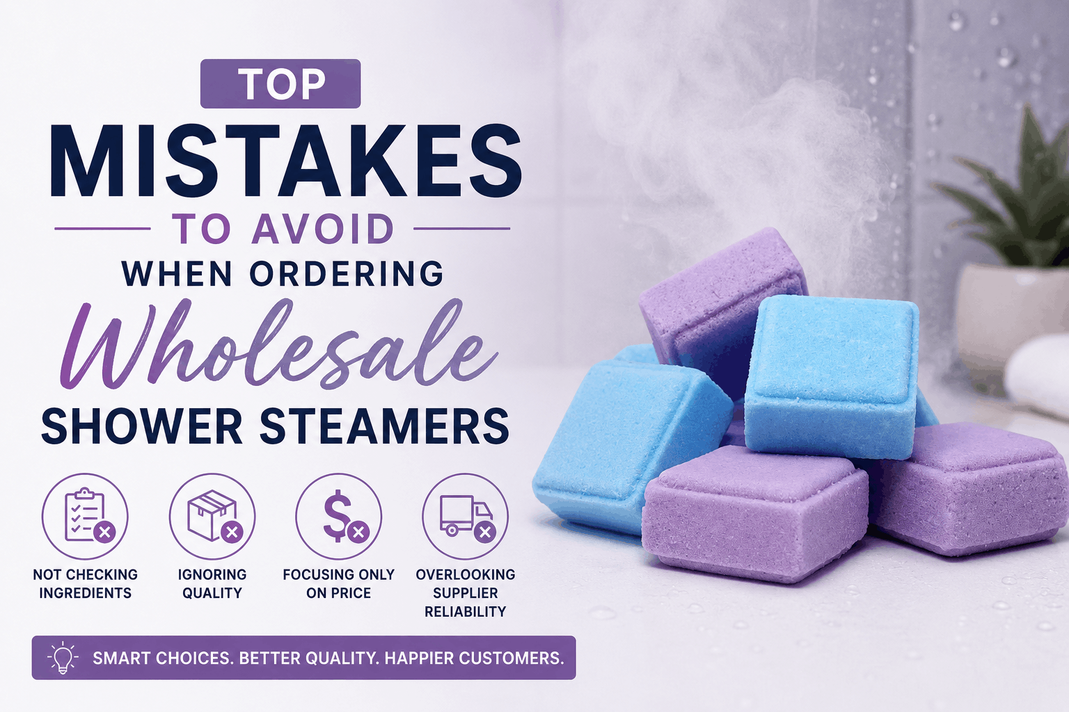 Top Mistakes to Avoid When Ordering Wholesale Shower Steamers