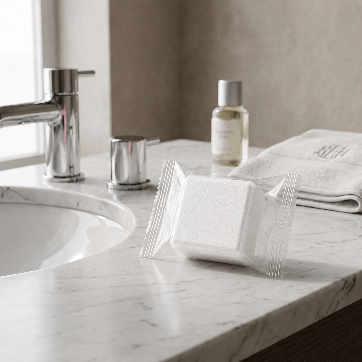 Clear Flow Wrap Packaging For Bulk Shower Steamers