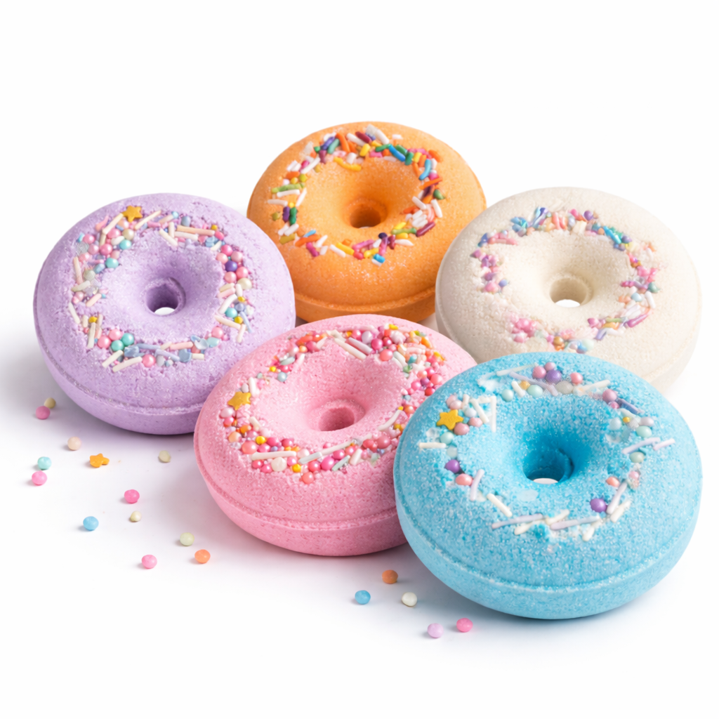 Assorted Solid Color Donut Bulk Bath Bombs FREE SHIPPING