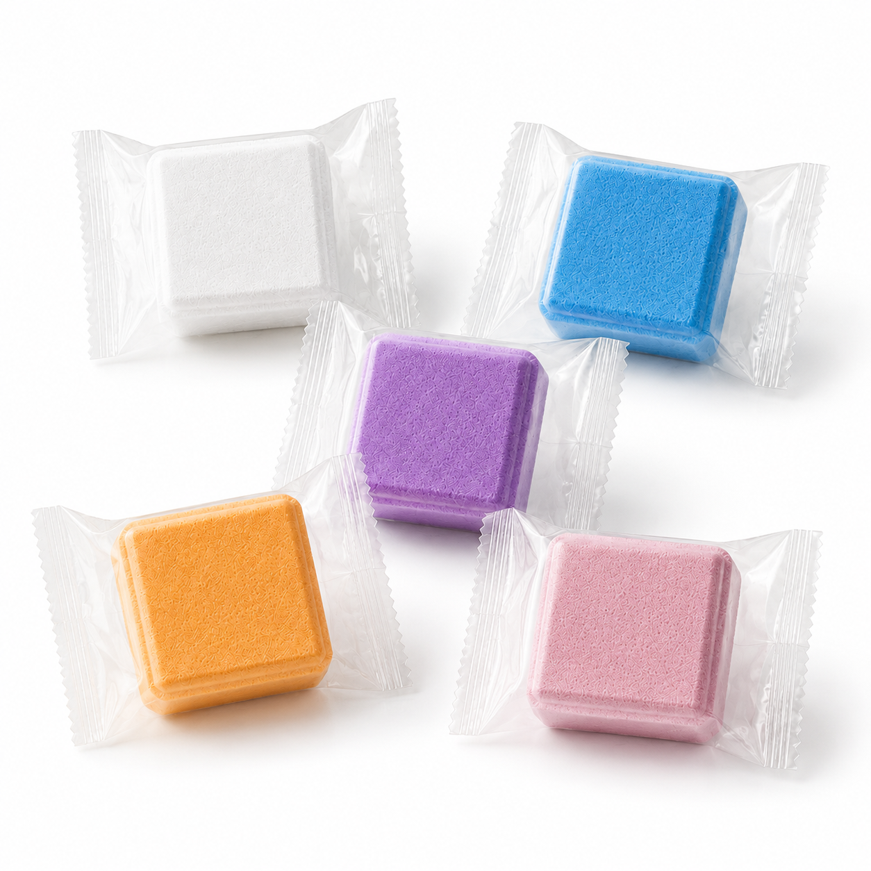 Clear Flow Wrap Packaging For Bulk Shower Steamers