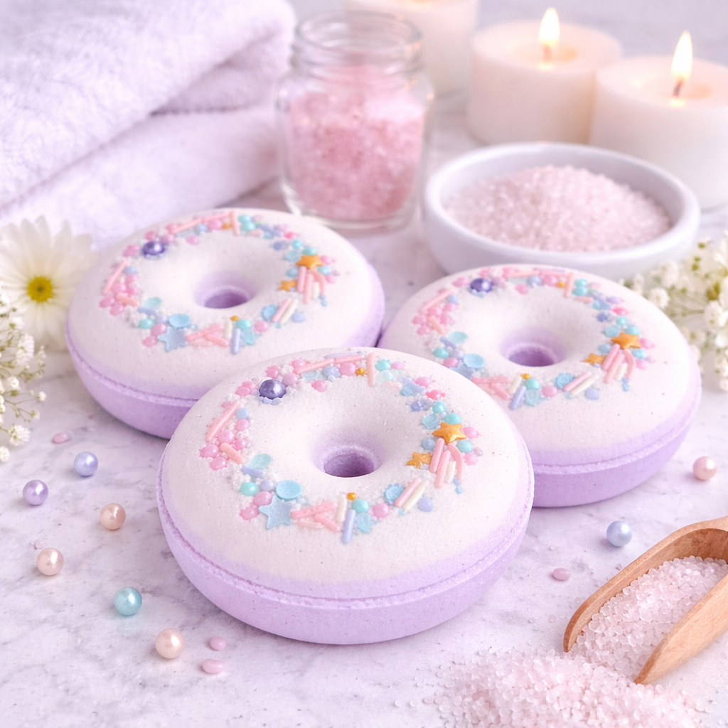 Black Raspberry Vanilla Donut Bulk Bath Bombs FREE SHIPPING