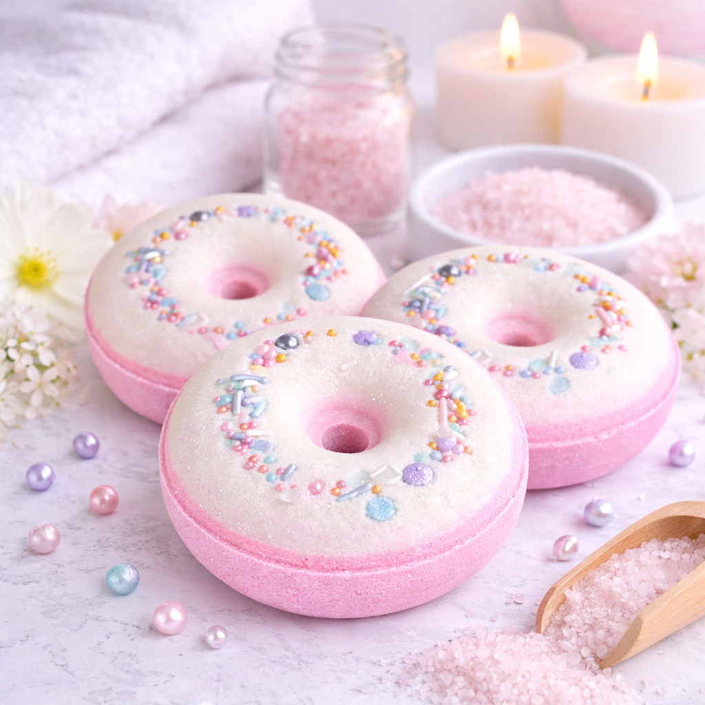 Strawberry Milkshake Donut Bulk Bath Bombs FREE SHIPPING