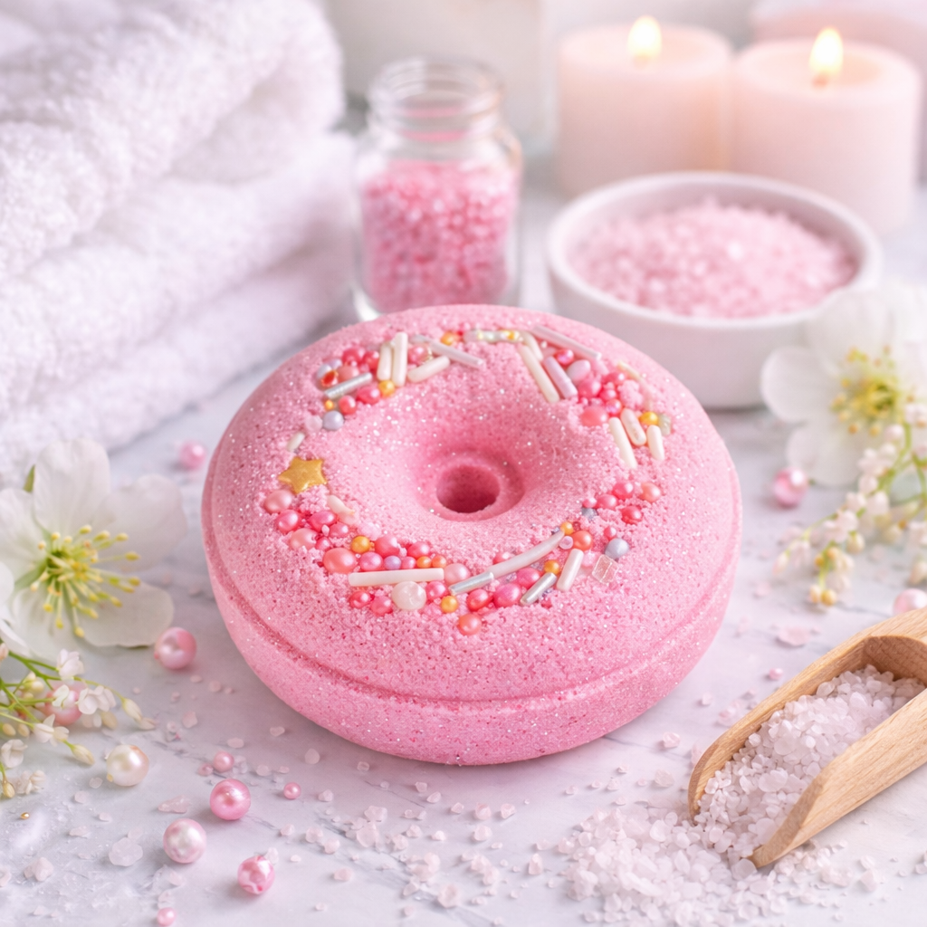 Strawberry Milkshake Donut Bulk Bath Bombs FREE SHIPPING