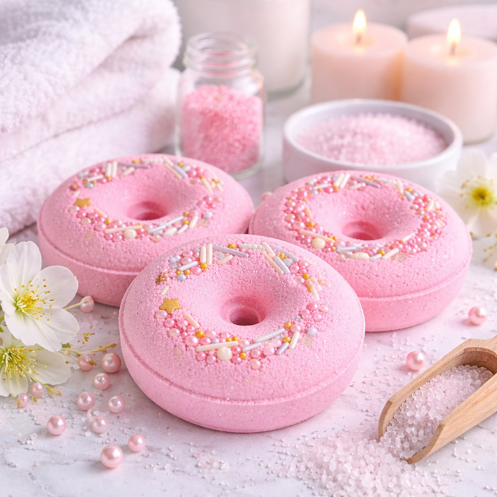 Strawberry Milkshake Donut Bulk Bath Bombs FREE SHIPPING