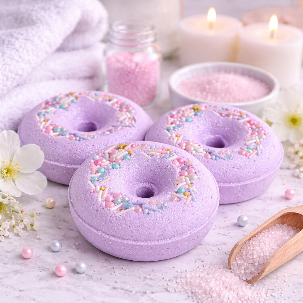 Black Raspberry Vanilla Donut Bulk Bath Bombs FREE SHIPPING